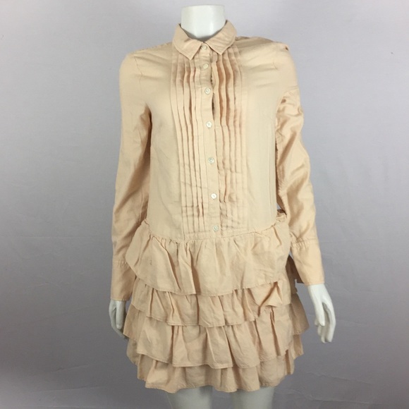 J. Crew Dresses & Skirts - J. CREW  Pink Blush Mona Dress Ruffles Sz 4 34433